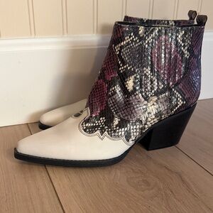 Sam Edelman Snakeskin Ankle Boots
